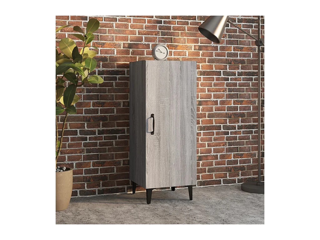 Dressoir 34,5x34x90 cm bewerkt hout grijs sonoma eikenkleurig