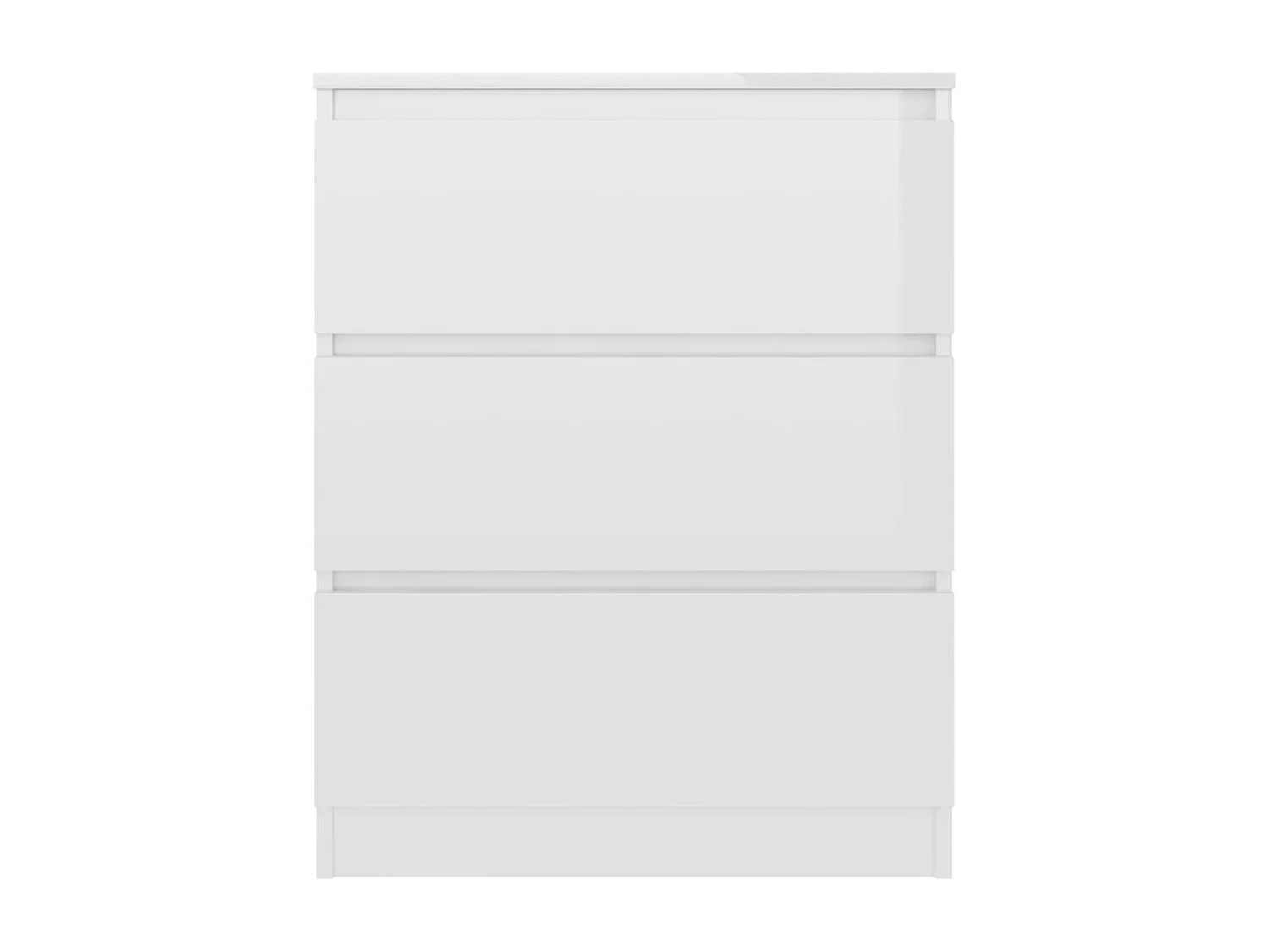 Credenza Bianco Lucido 60x35x76 cm in Legno Compensato