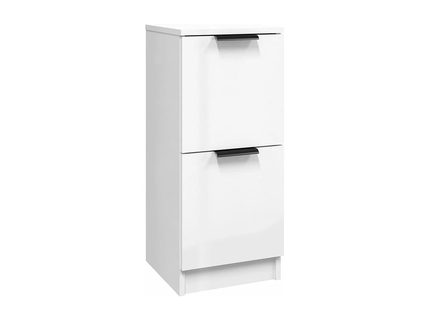 Dressoir 30x30x70 cm bewerkt hout hoogglans wit