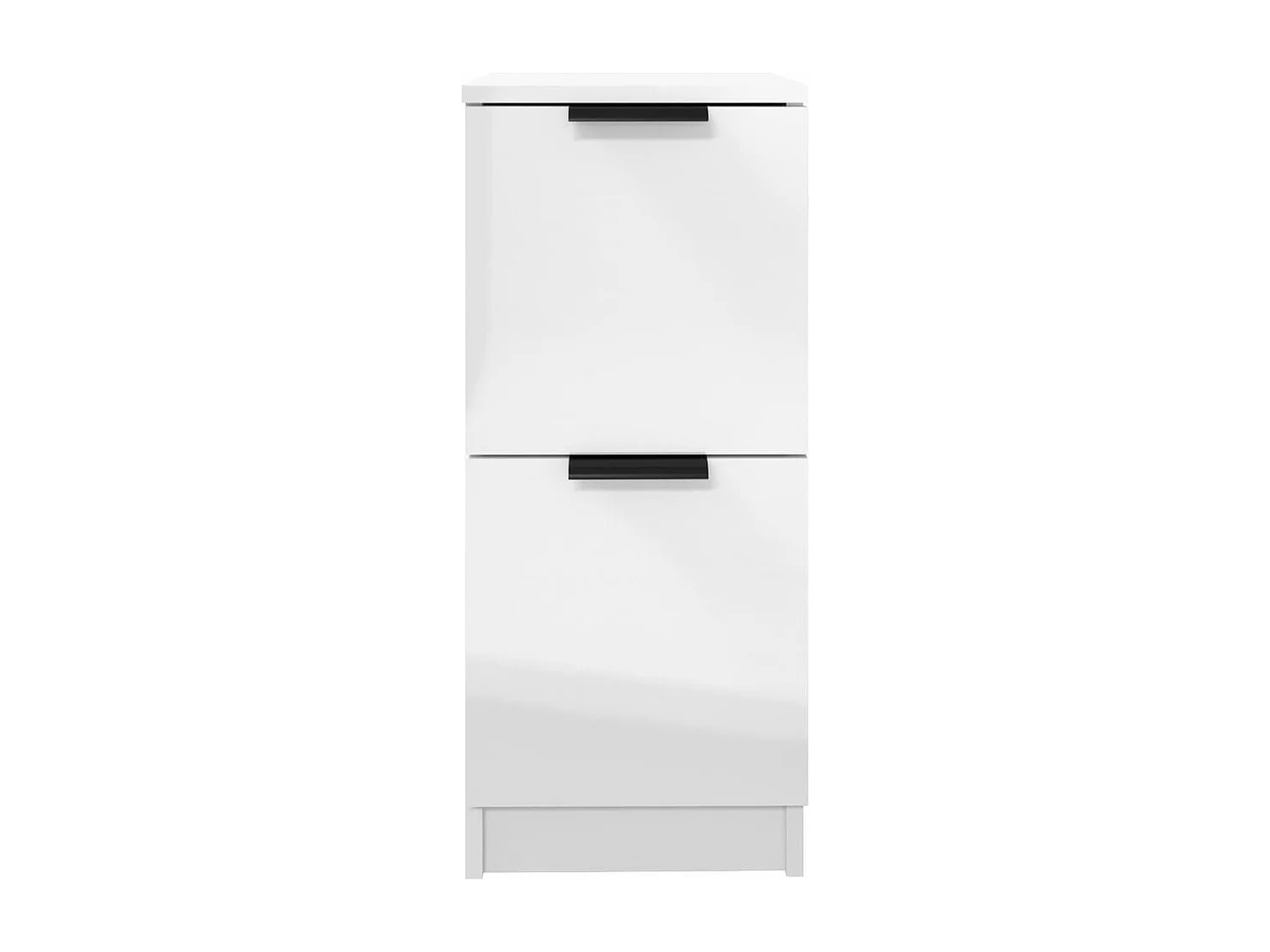 Dressoir 30x30x70 cm bewerkt hout hoogglans wit