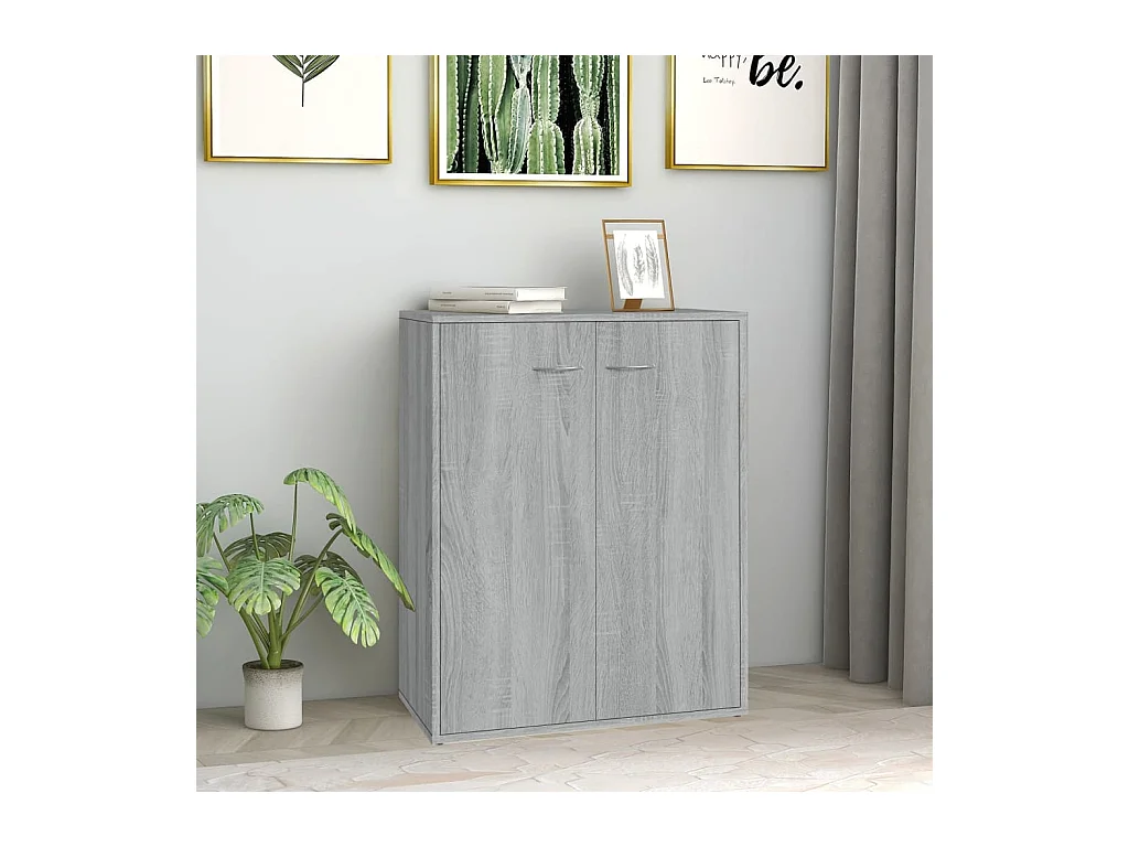 Sideboard Grau Sonoma 60x30x75 cm Holzwerkstoff