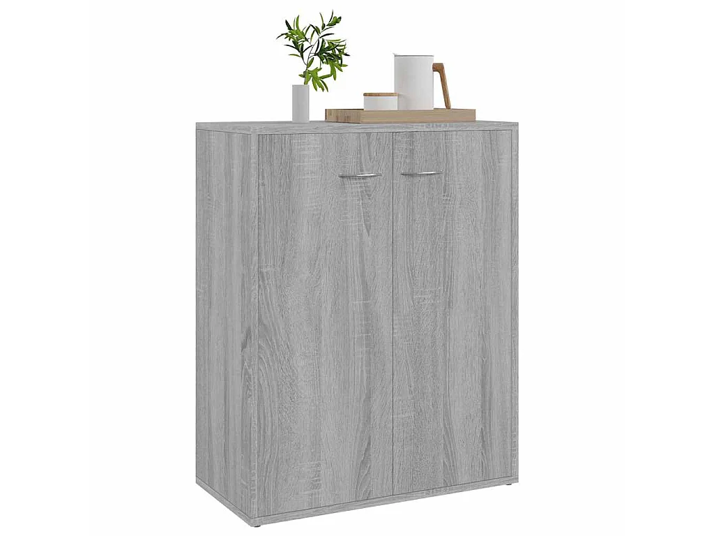 Dressoir 60x30x75 cm bewerkt hout grijs sonoma eikenkleurig