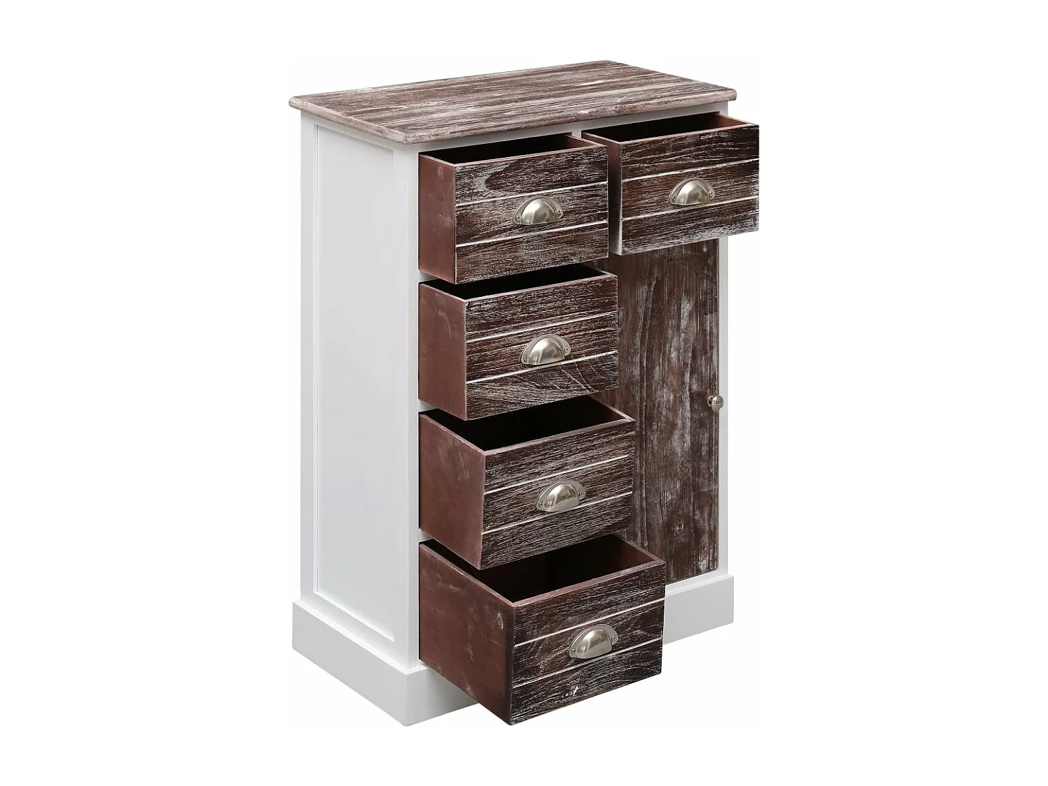 Buffet avec 10 tiroirs Marron 113x30x79 cm Bois