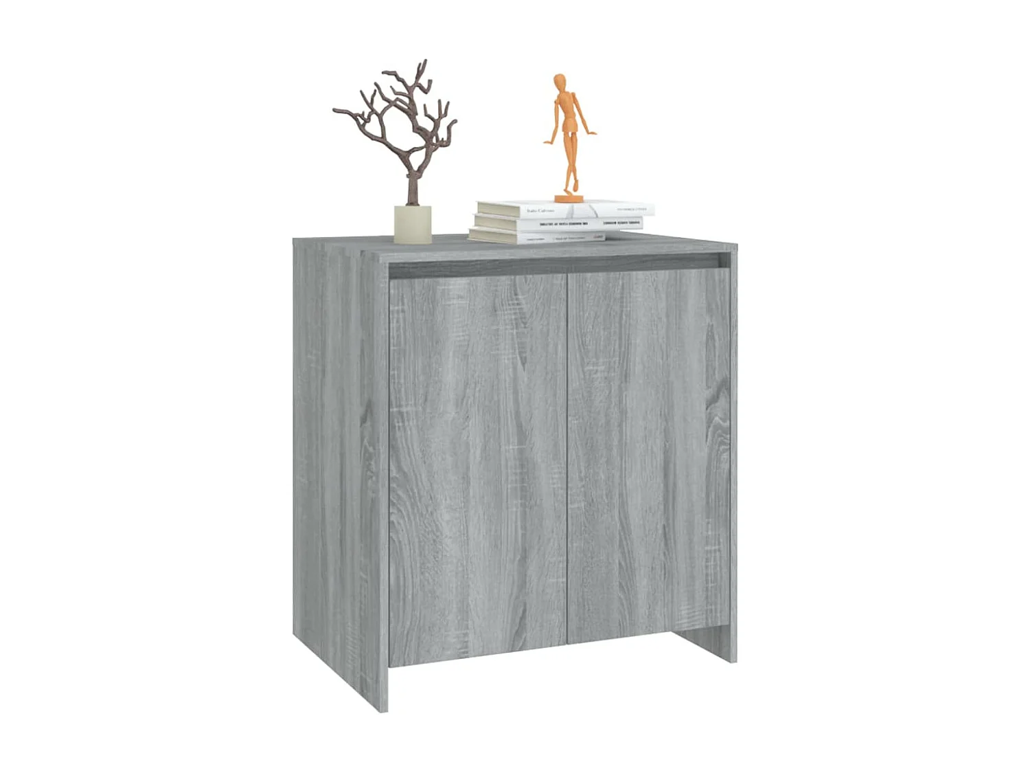 Dressoir 70x41x75 cm bewerkt hout grijs sonoma eikenkleurig