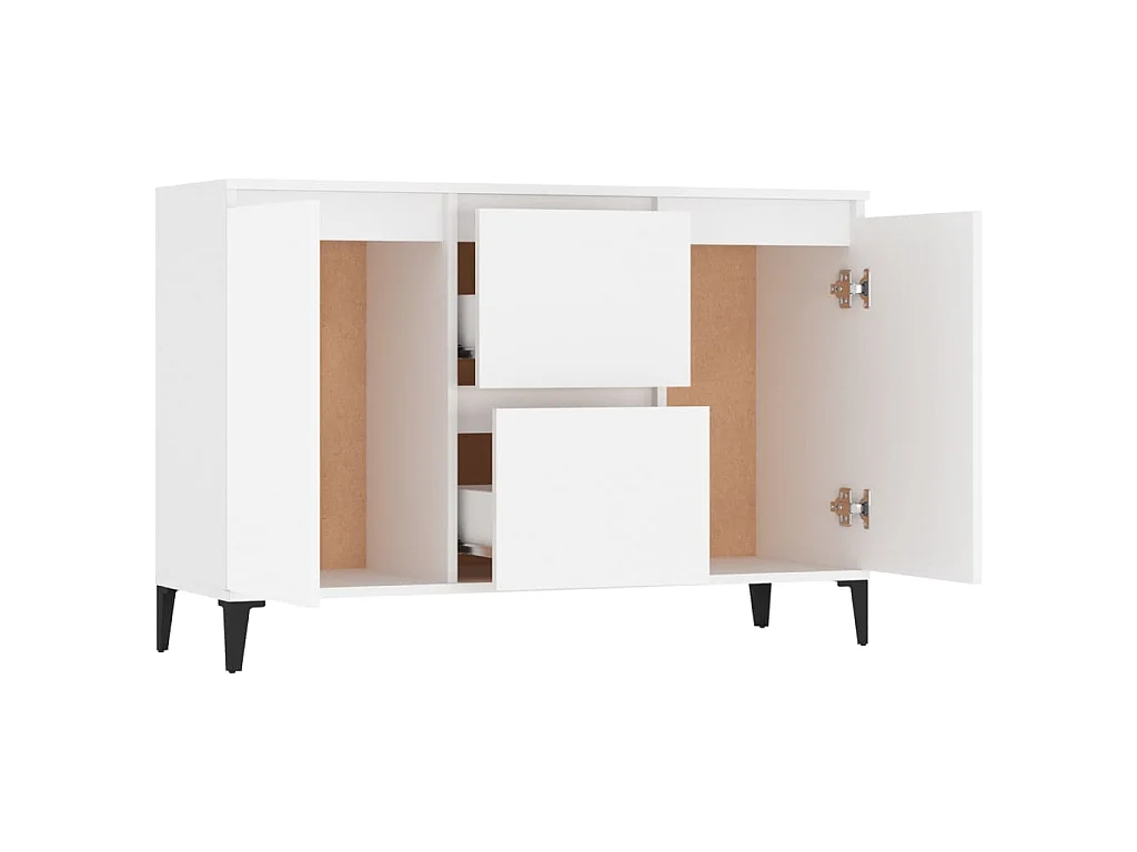 Buffet blanc 102x35x70 cm bois d'ingénierie