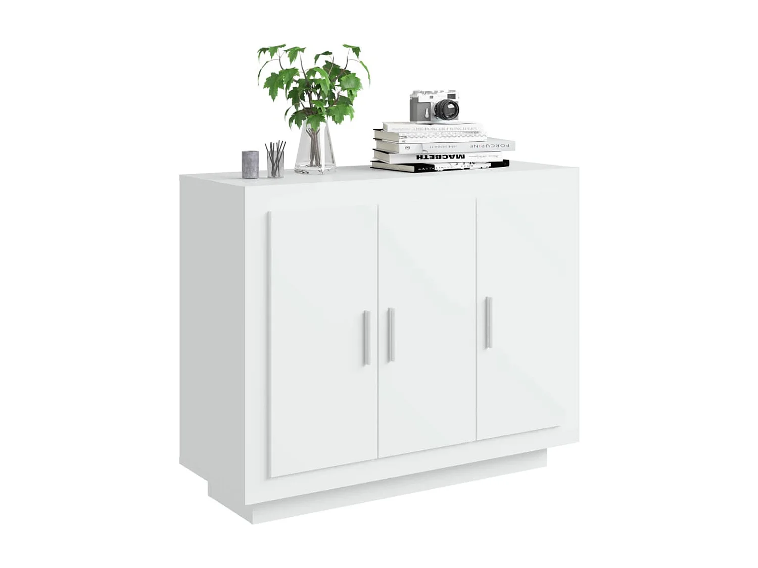 Buffet blanc 92x35x75 cm bois d’ingénierie