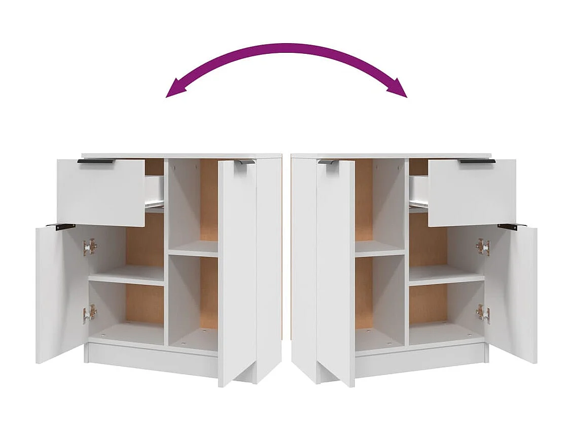 Sideboard Weiß 60x30x70 cm Holzwerkstoff