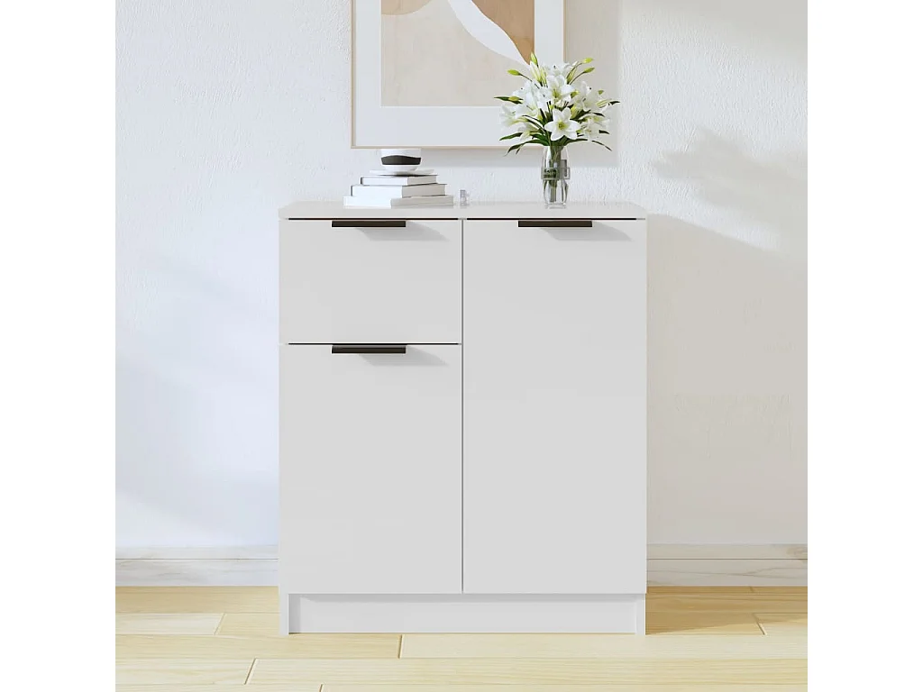 Buffet Blanc 60x30x70 cm Bois d'ingénierie