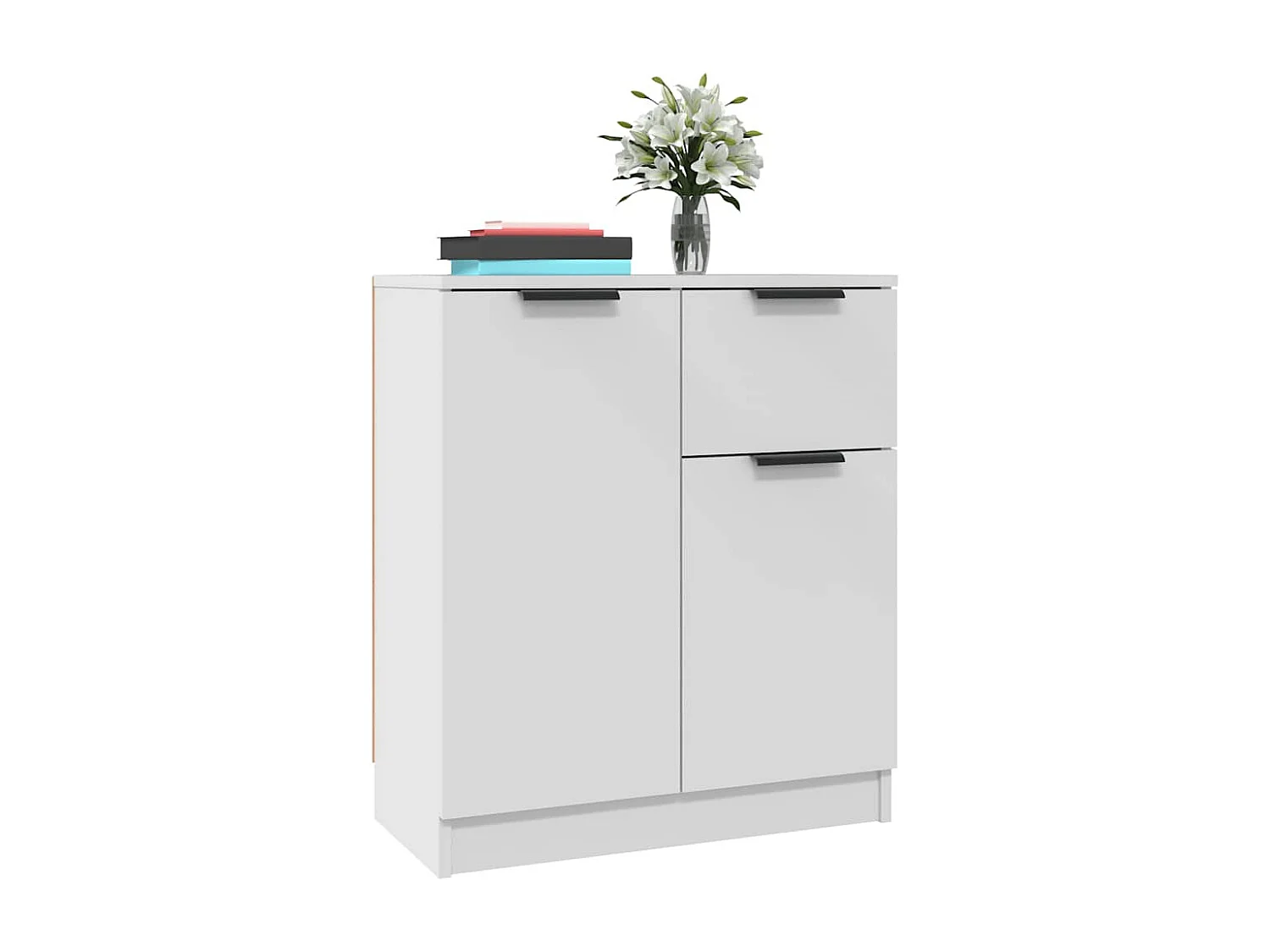 Buffet Blanc 60x30x70 cm Bois d'ingénierie