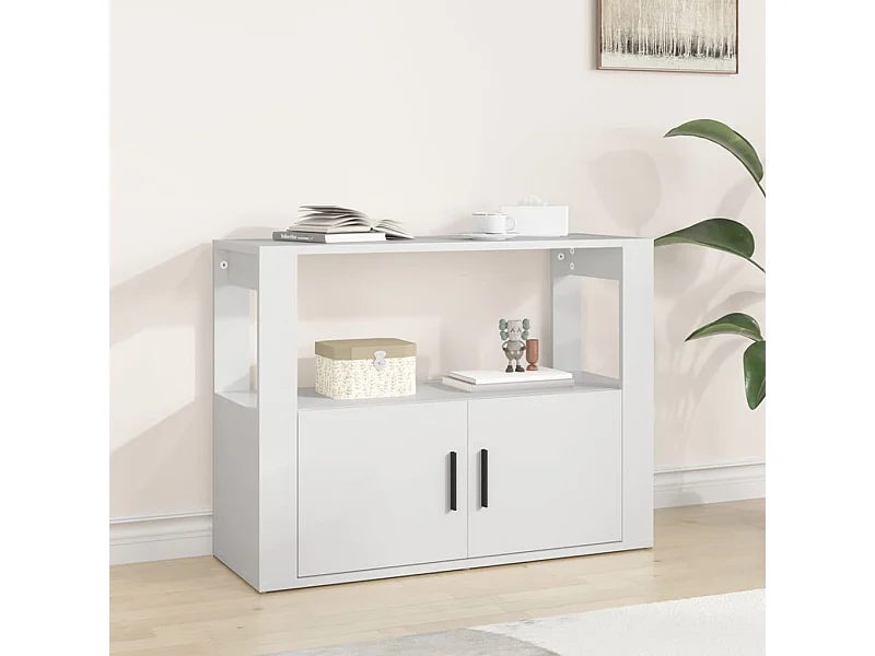 Sideboard Weiß 80x30x60 cm Holzwerkstoff