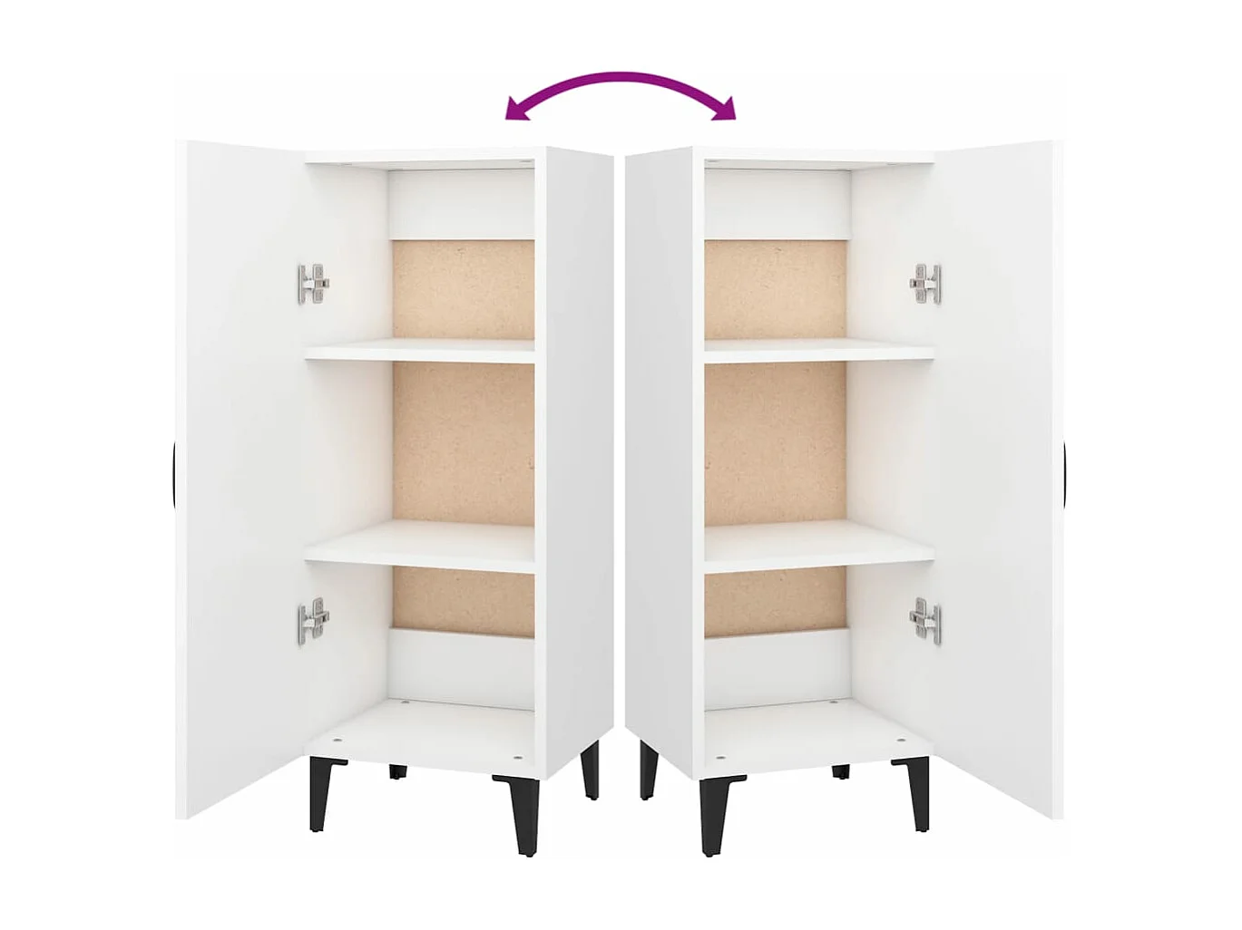 Buffet Blanc 34,5x34x90 cm Bois d'ingénierie