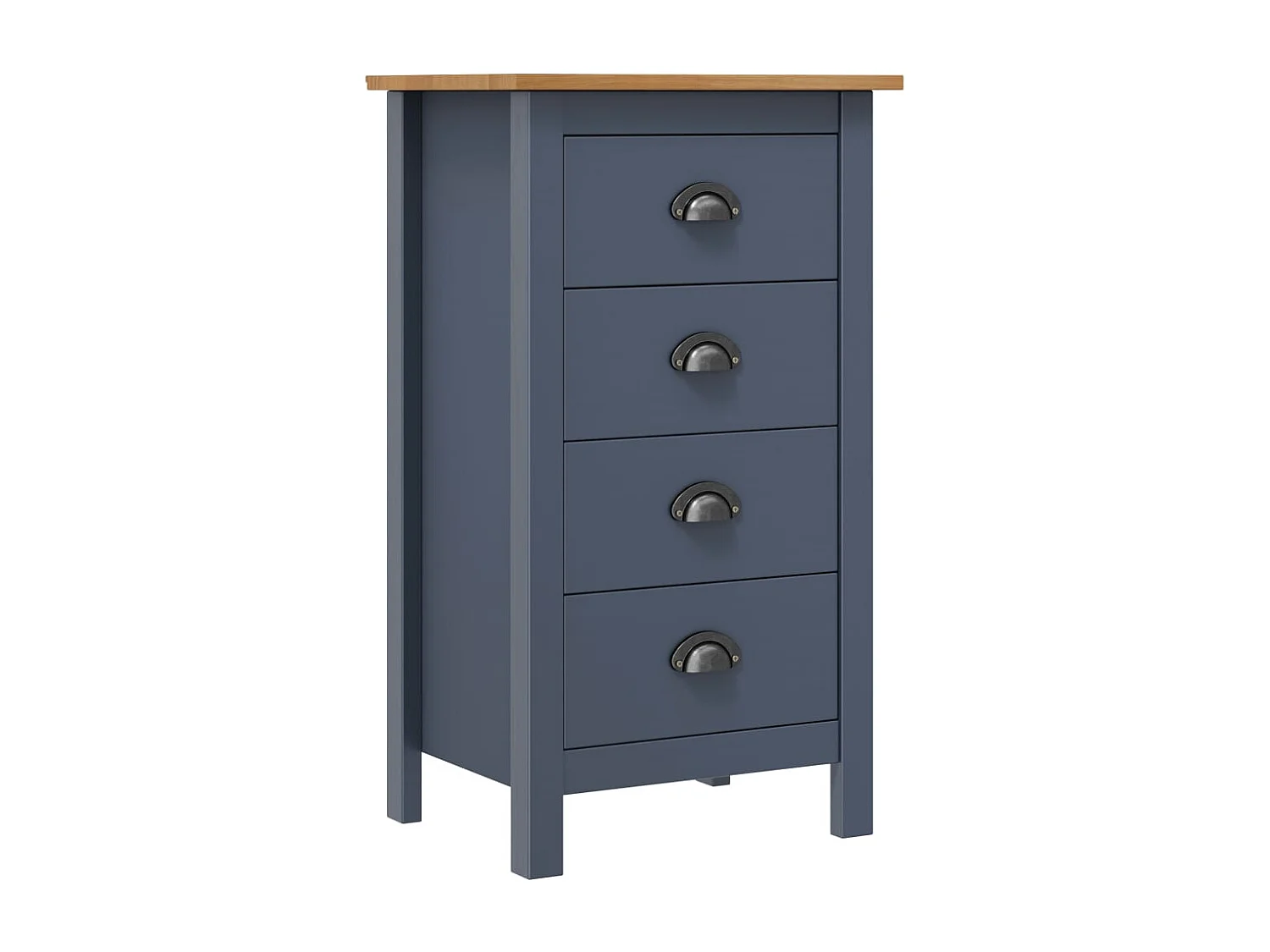 Buffet Hill Gris 46x35x80 cm Bois de pin solide