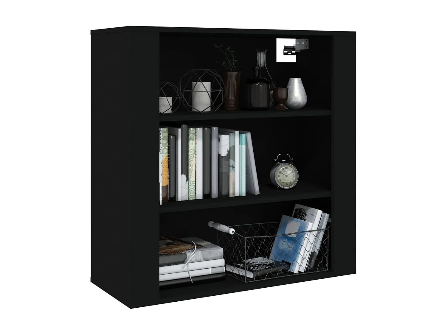 Armoire murale Noir 80x33x80 cm Bois d'ingénierie