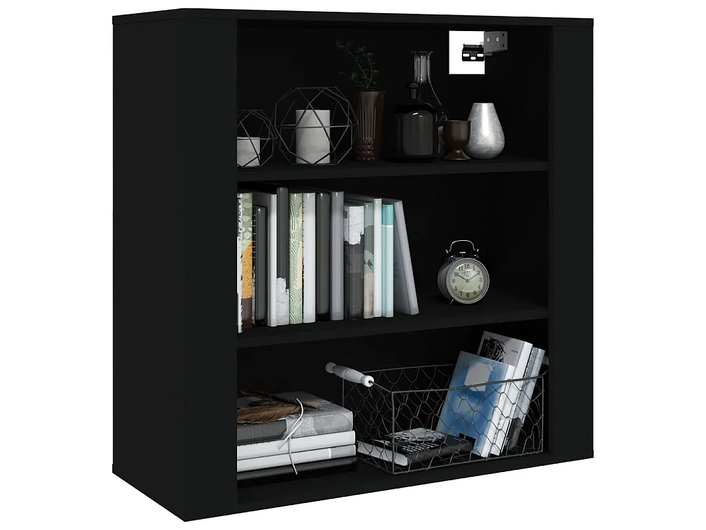 Armoire murale Noir 80x33x80 cm Bois d'ingénierie