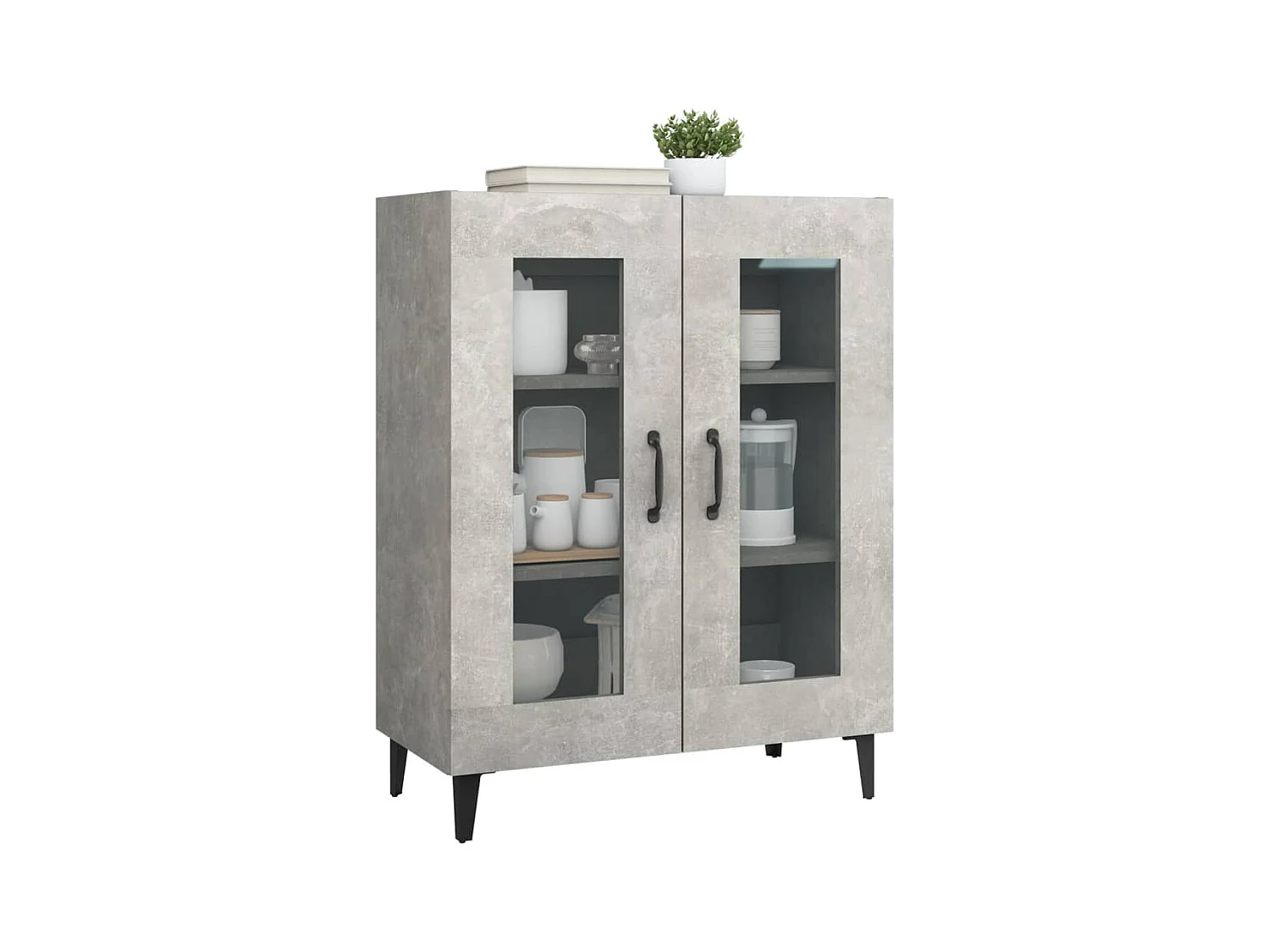 Sideboard Betongrau 69,5x34x90 cm Holzwerkstoff
