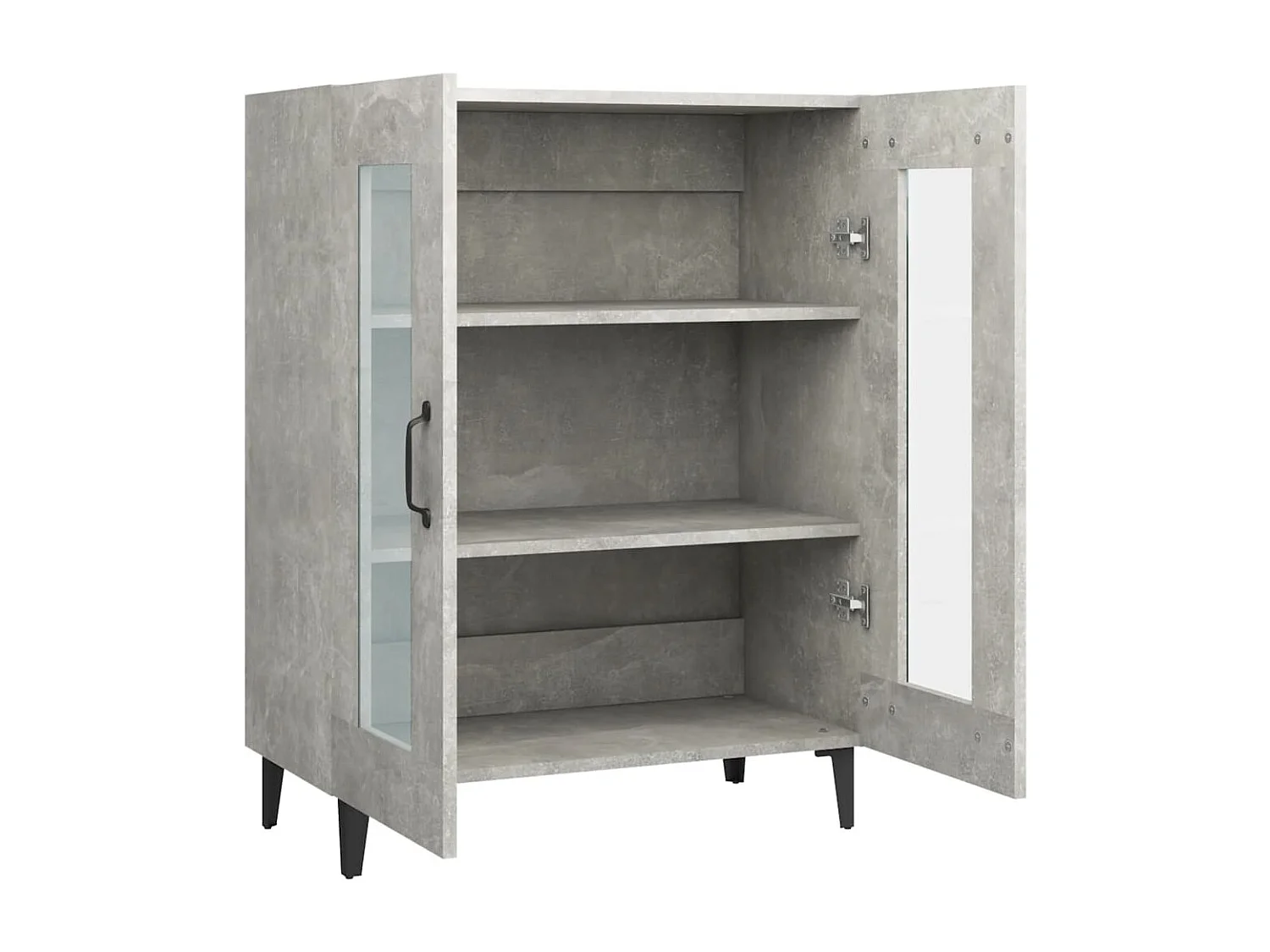 Buffet gris béton 69,5x34x90 cm bois d'ingénierie