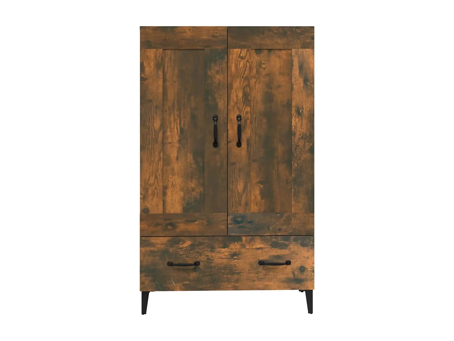 Credenza Rovere Fumo 70x31x115 cm in Legno Multistrato