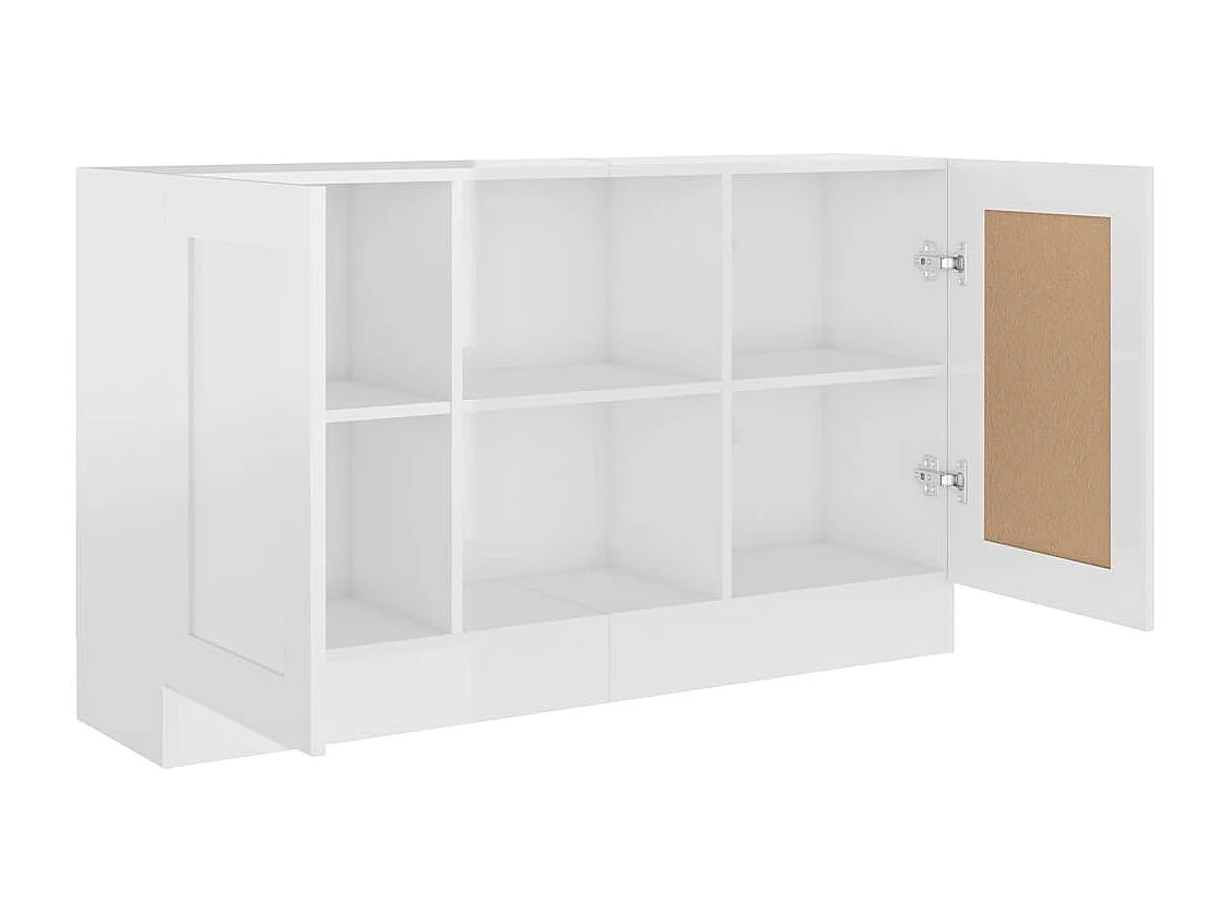 Buffet Blanc brillant 120x30,5x70 cm Bois d'ingénierie