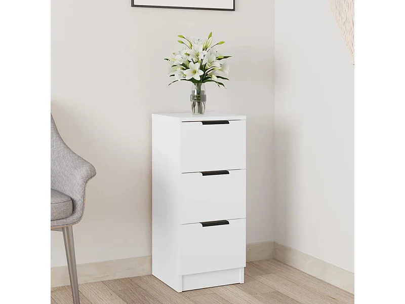 Buffet Blanc 30x30x70 cm Bois d'ingénierie