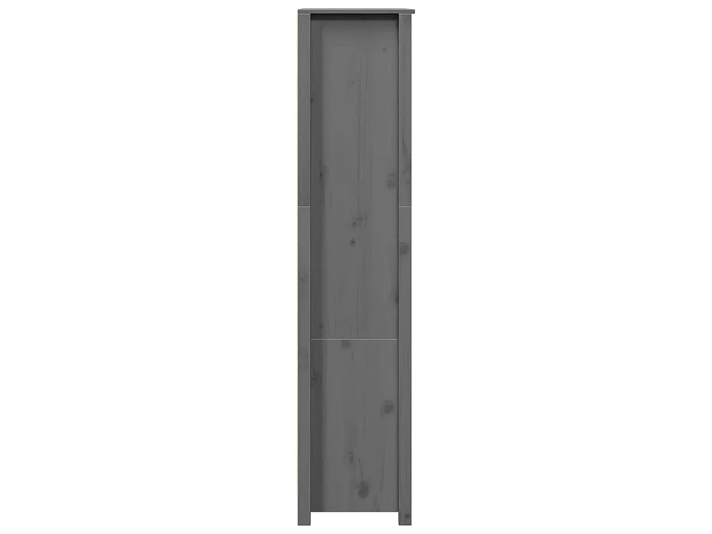 Buffet haut Gris 80x35x154 cm Bois massif de pin