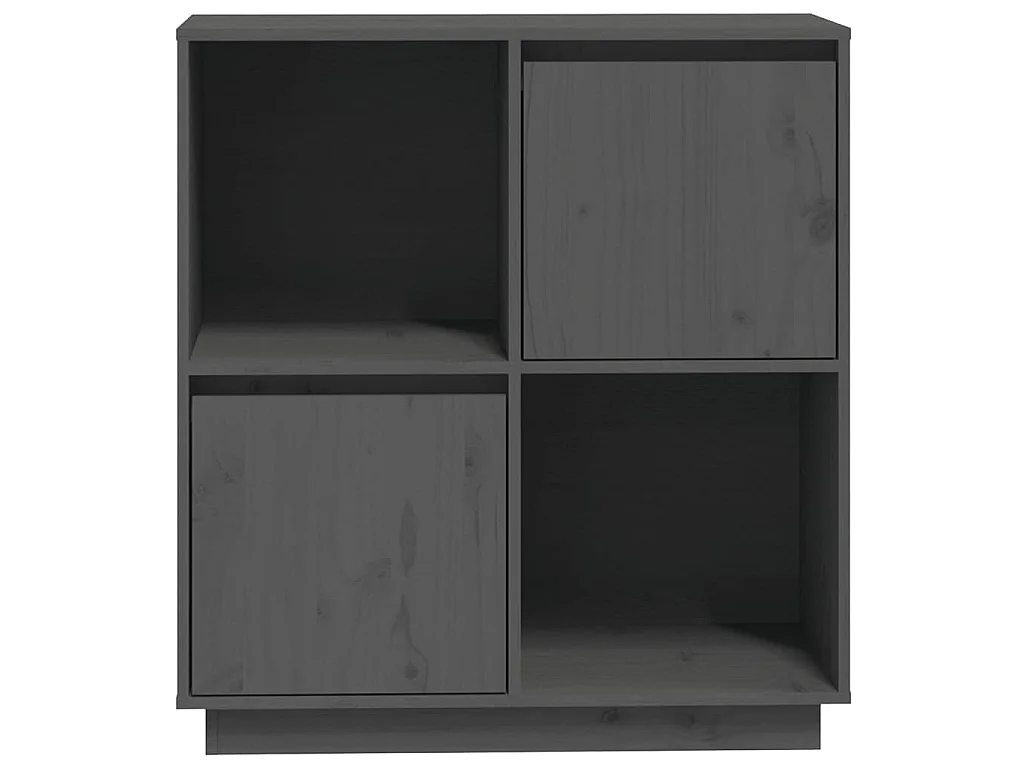 Buffet Gris 74x35x80 cm Bois massif de pin