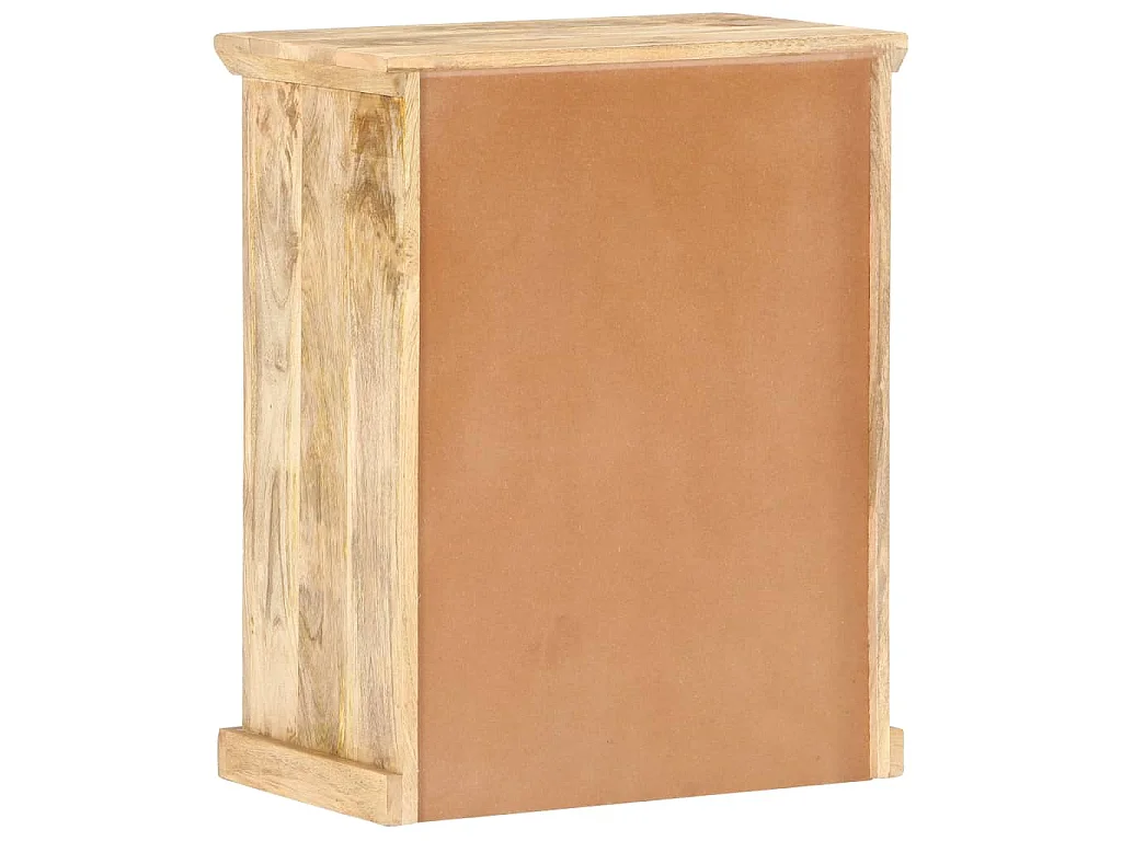 Dressoir met stalen deuren 60x35x75 cm massief mangohout