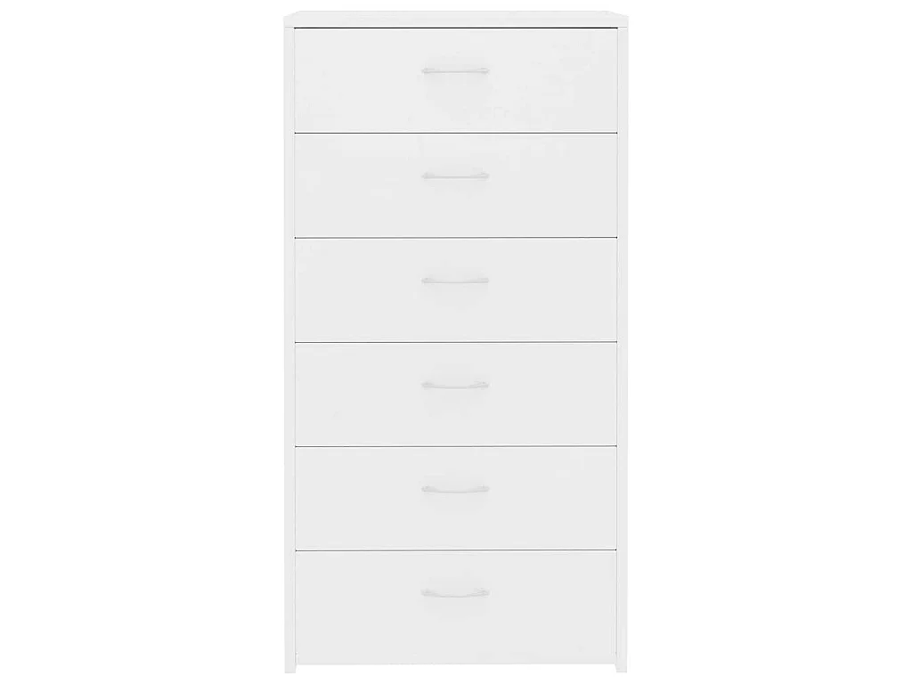 Dressoir met 6 lades 50x34x96 cm bewerkt hout wit