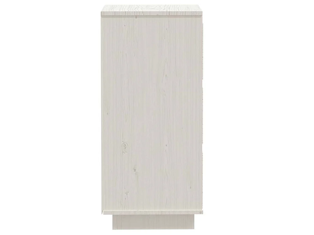 Credenze Bianche 2 pz 32x34x75 cm in Legno Massello di Pino