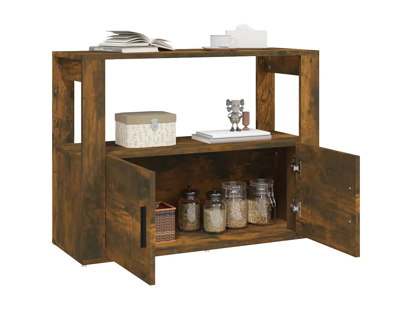 Sideboard Räuchereiche 80x30x60 cm Holzwerkstoff