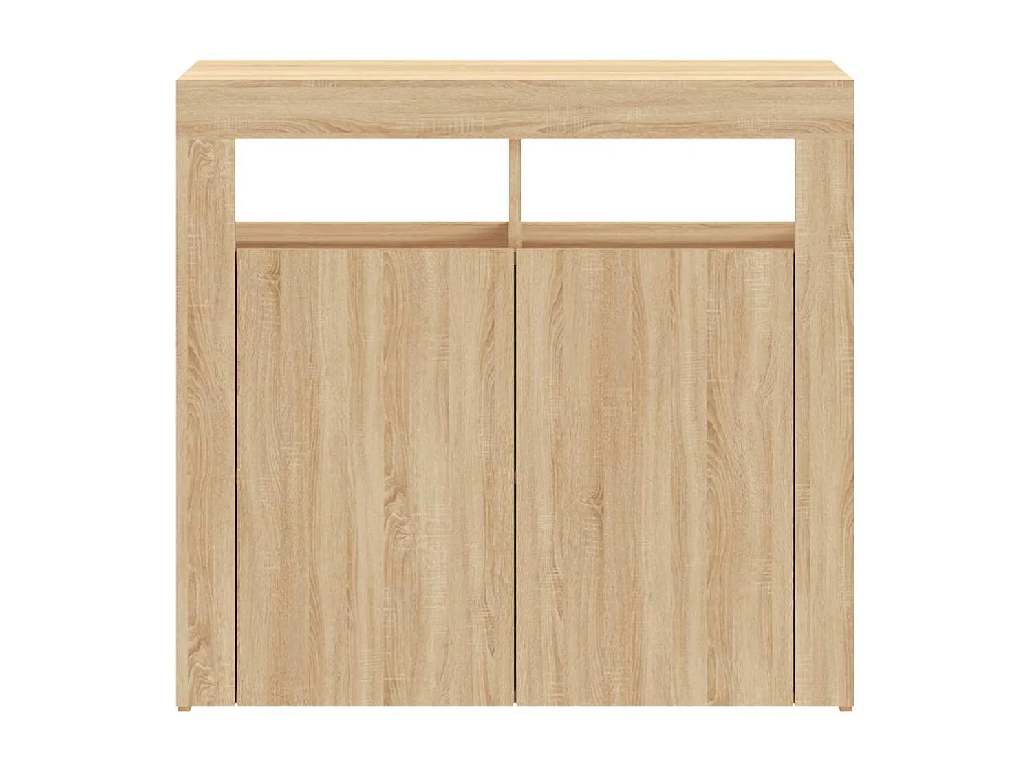 Aparador com luzes LED 80x35x75 cm carvalho sonoma