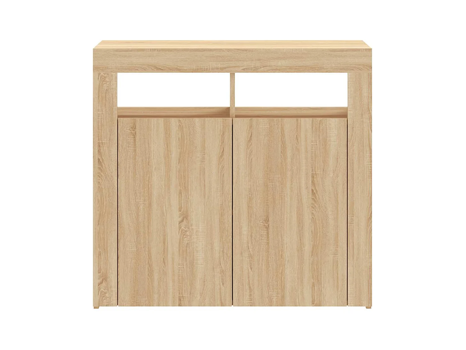 Dressoir met LED-verlichting 80x35x75 cm sonoma eikenkleurig