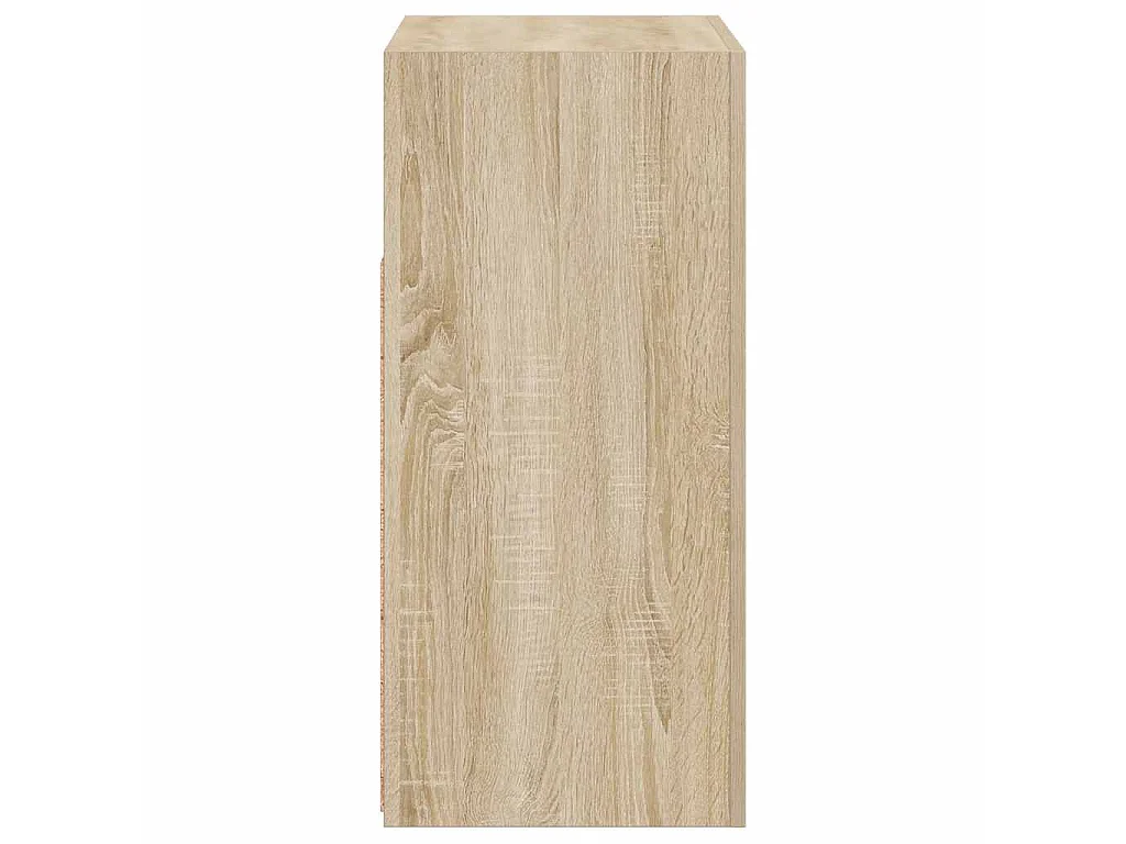 Aparador com luzes LED 80x35x75 cm carvalho sonoma