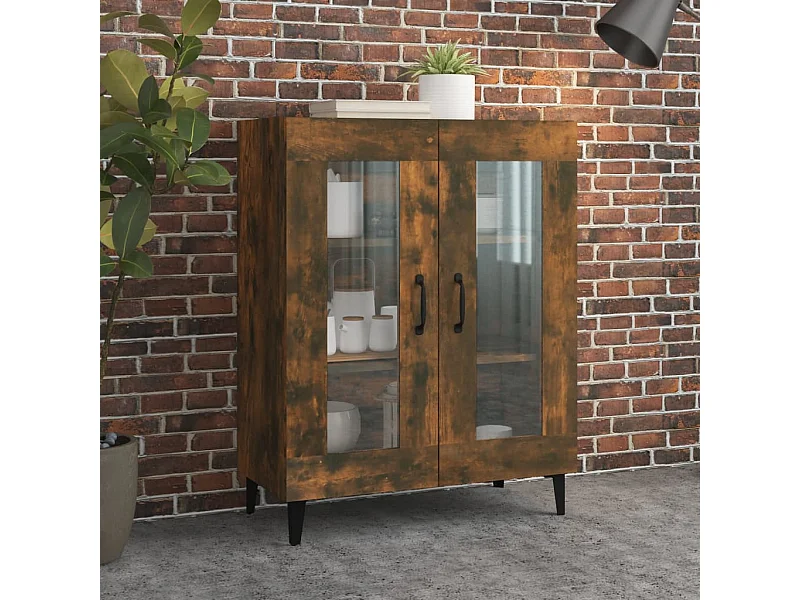 Sideboard Räuchereiche 69,5x34x90 cm Holzwerkstoff