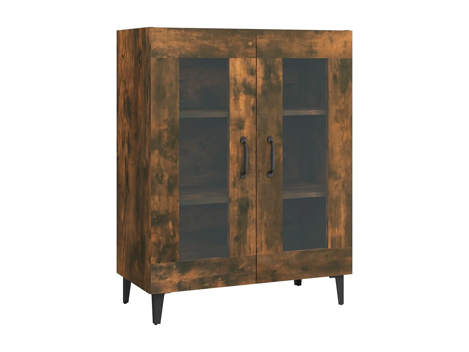 Buffet chêne fumé 69,5x34x90 cm bois d'ingénierie