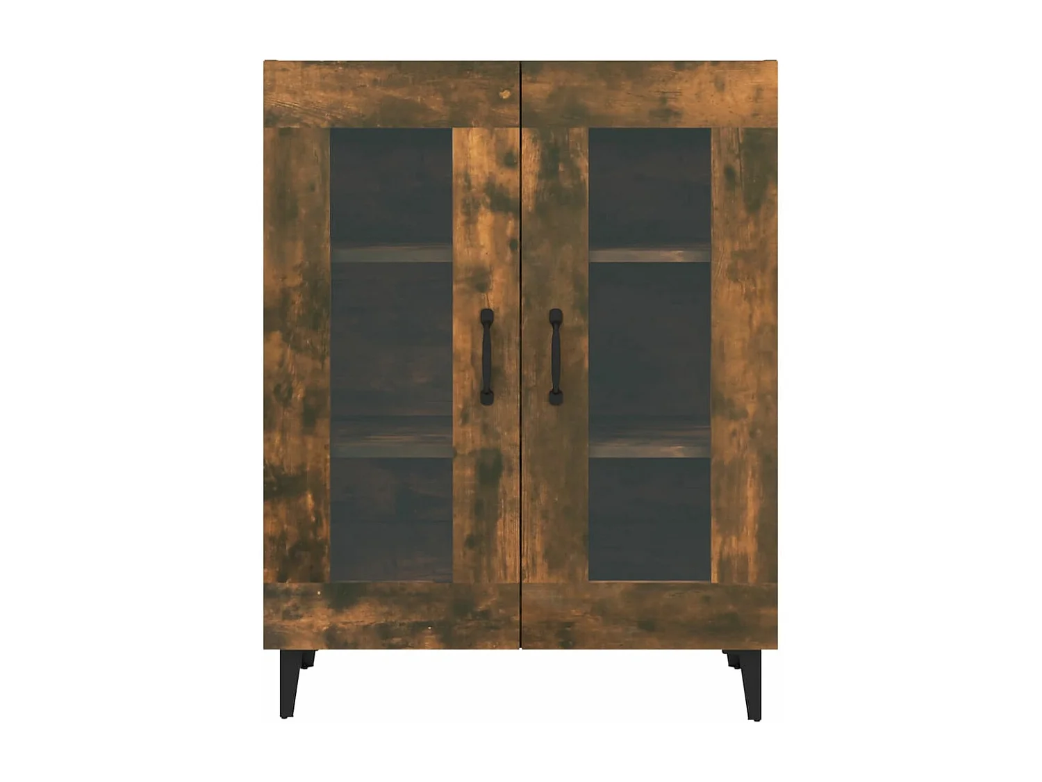 Buffet chêne fumé 69,5x34x90 cm bois d'ingénierie