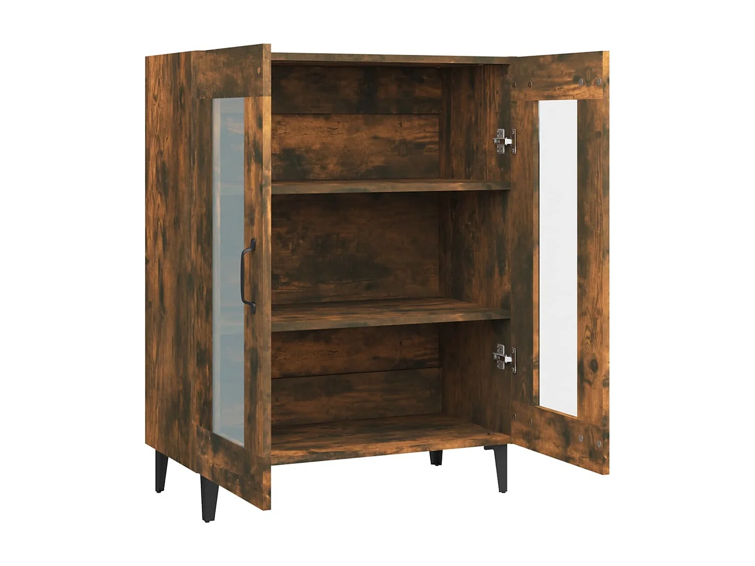 Buffet chêne fumé 69,5x34x90 cm bois d'ingénierie