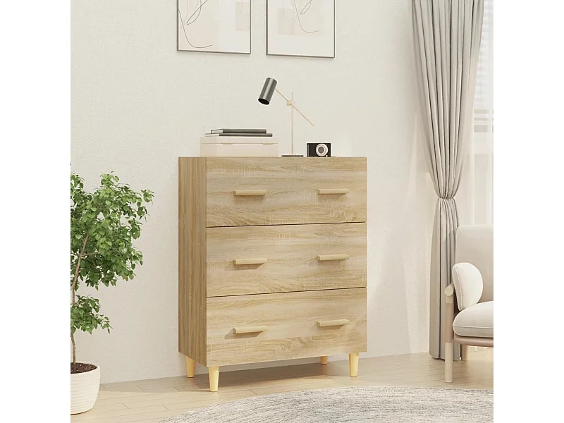 Buffet Chêne sonoma 70x34x90 cm Bois d'ingénierie