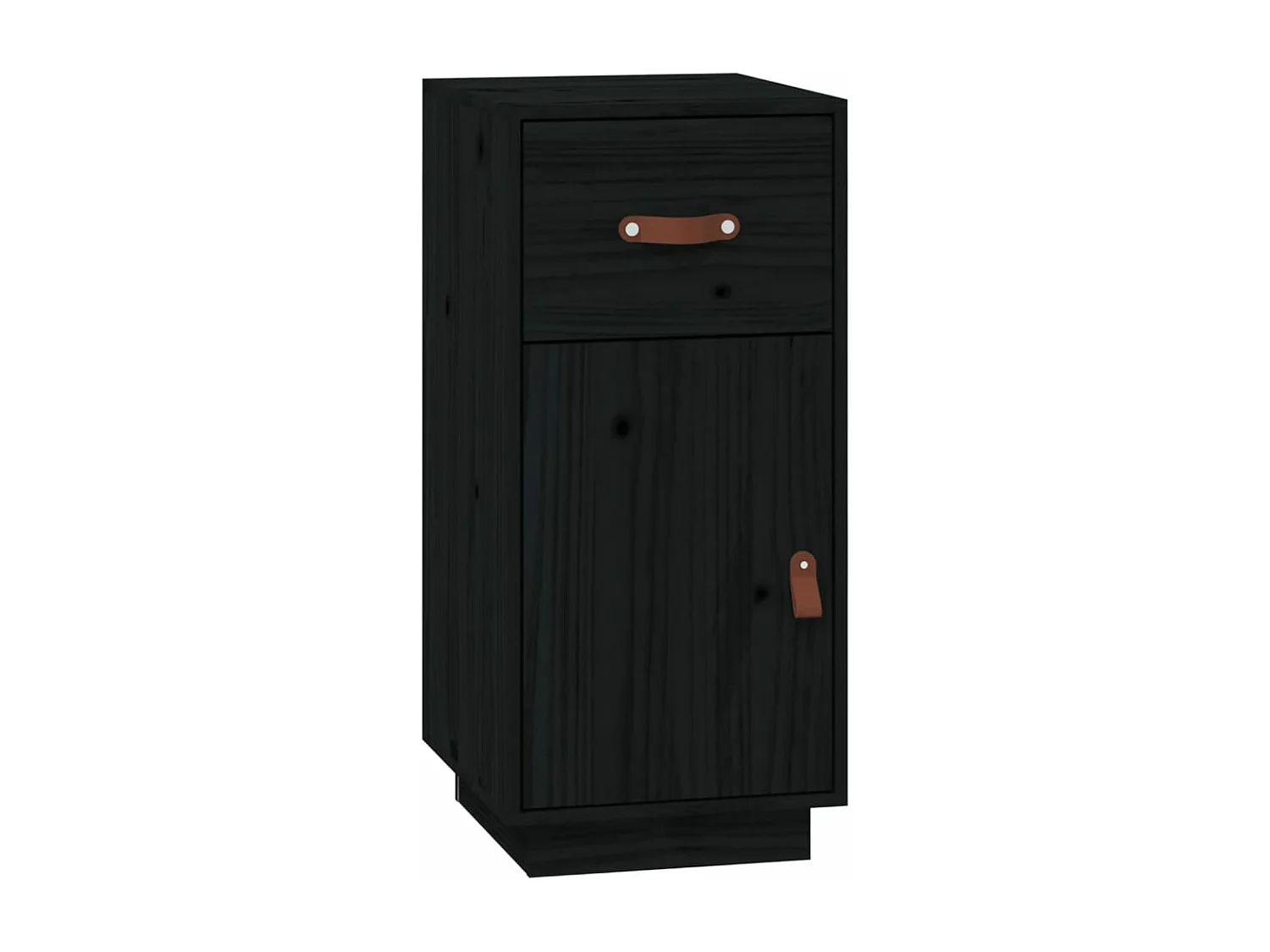Dressoir 34x40x75 cm massief grenenhout zwart
