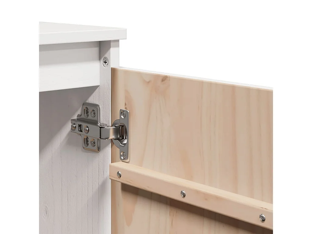 Armoire latérale blanc 60x36x65 cm bois de pin massif