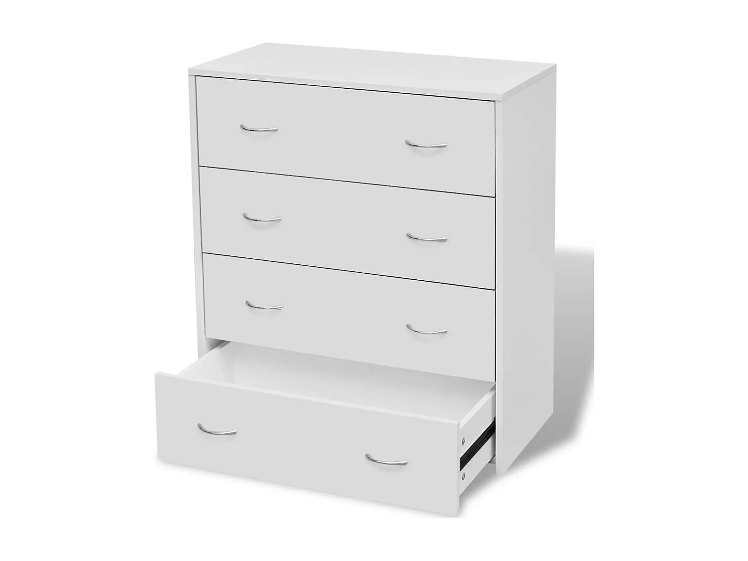 Credenza con 4 Cassetti 60x30,5x71 cm Bianca