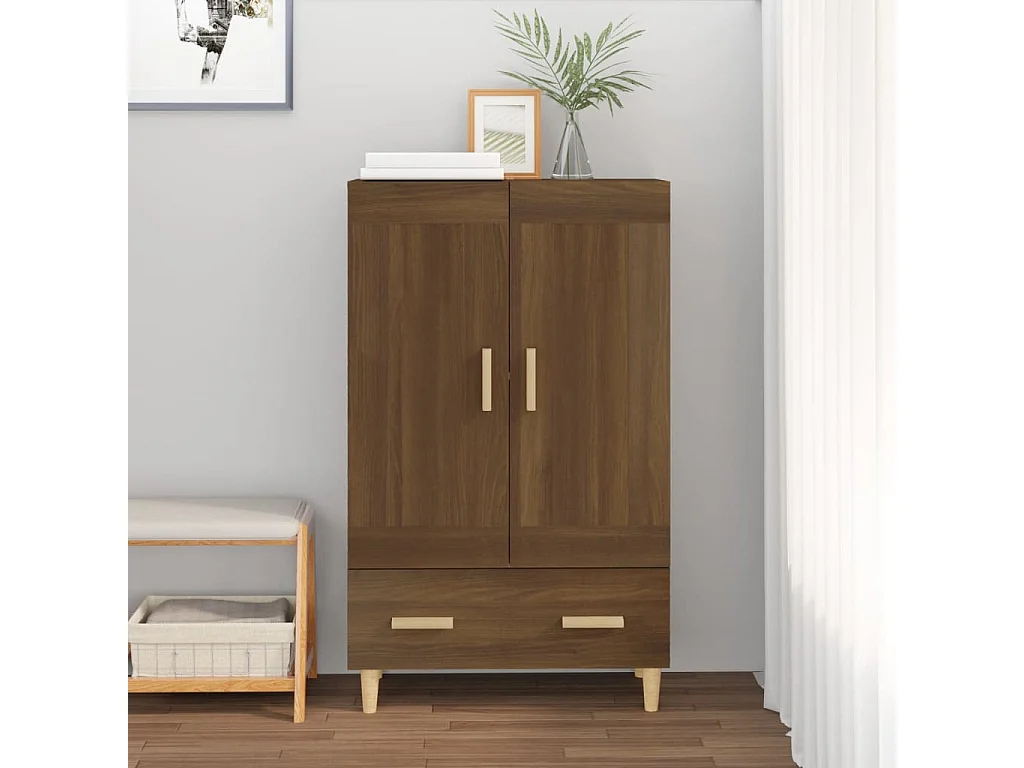 Buffet Chêne marron 70x31x115 cm Bois d'ingénierie