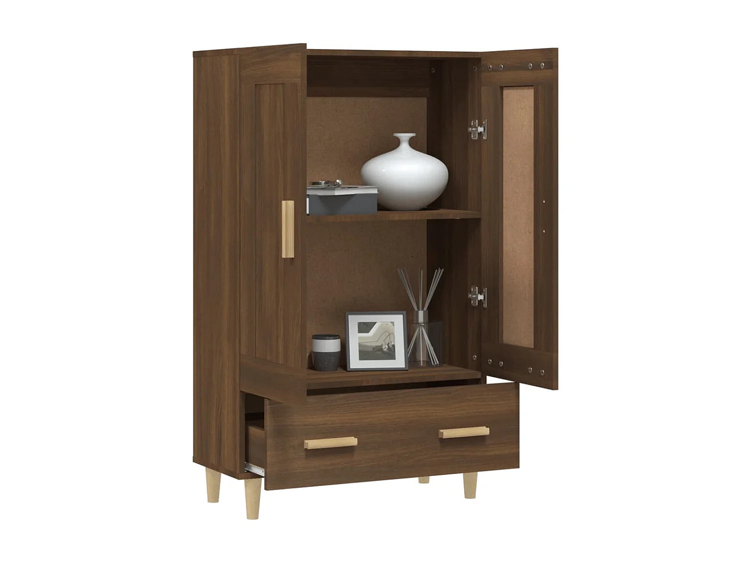 Buffet Chêne marron 70x31x115 cm Bois d'ingénierie