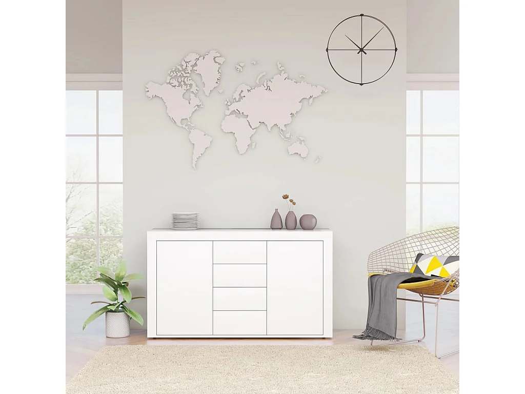 Buffet Blanc 120x36x69 cm Bois d'ingénierie