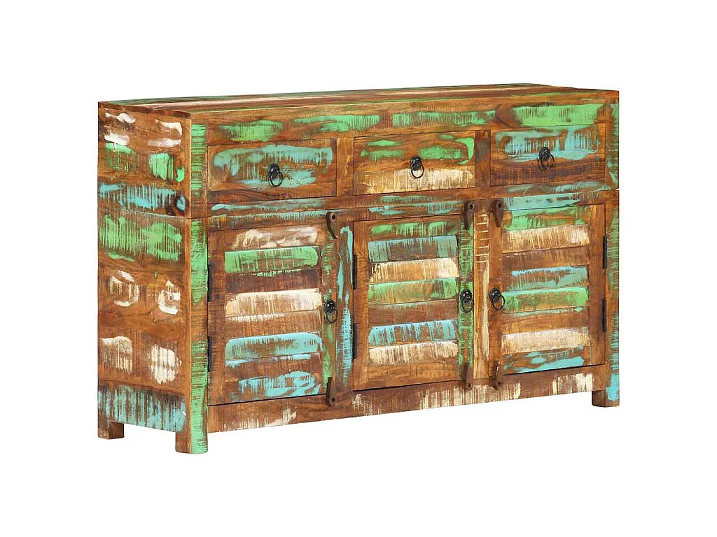 Aparador de madera maciza reciclada 110x35x65 cm
