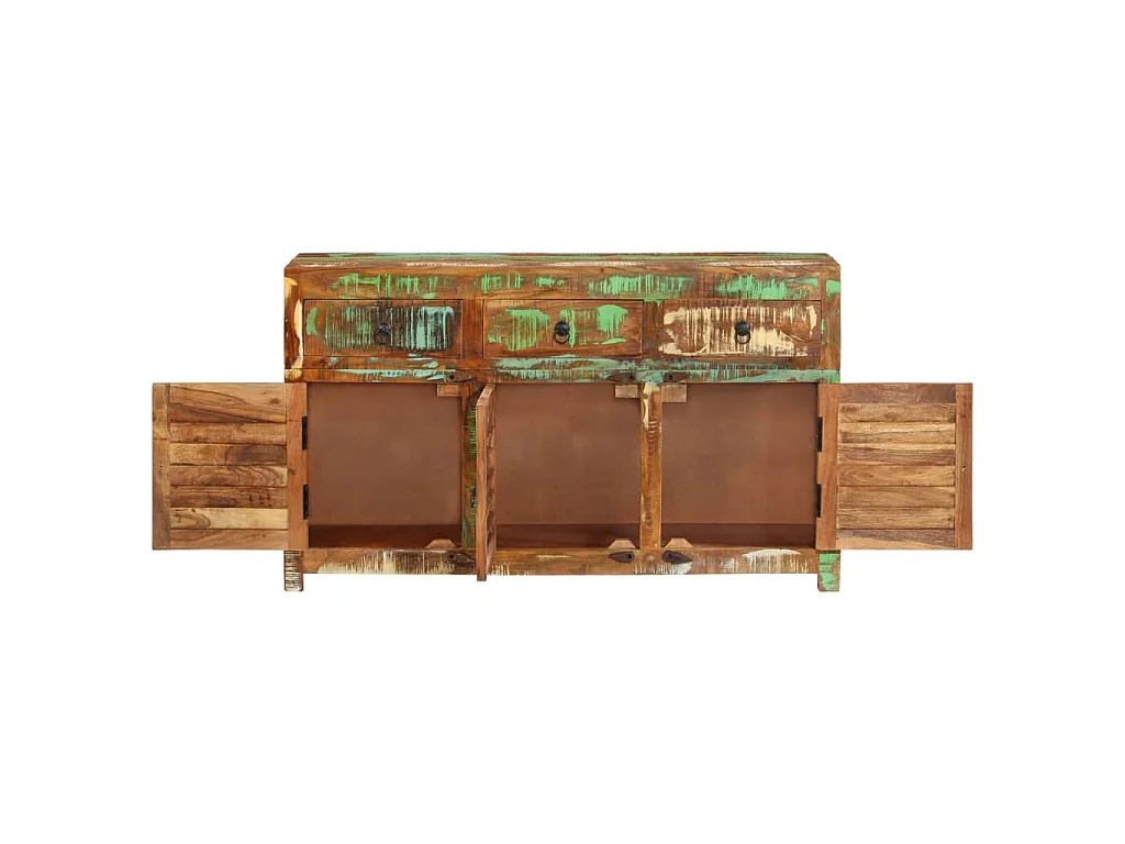 Aparador de madera maciza reciclada 110x35x65 cm