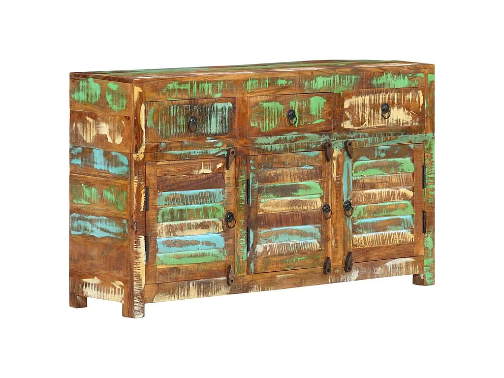 Aparador de madera maciza reciclada 110x35x65 cm
