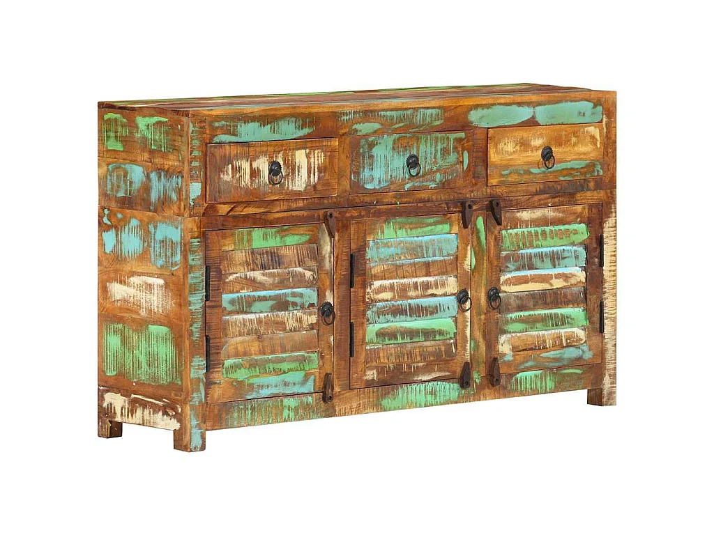 Aparador de madera maciza reciclada 110x35x65 cm