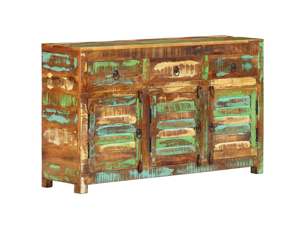 Aparador de madera maciza reciclada 110x35x65 cm