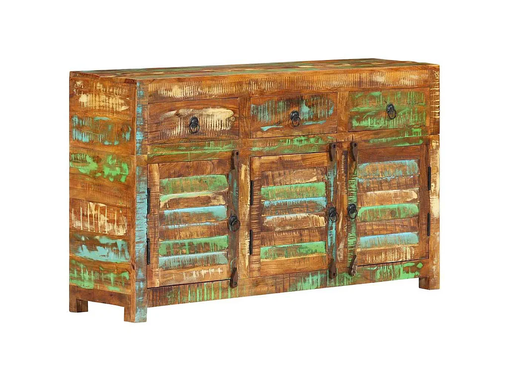 Aparador de madera maciza reciclada 110x35x65 cm