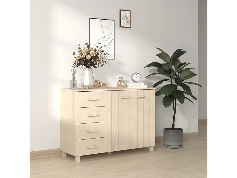 Dressoir HAMAR 113x40x80 cm massief grenenhout honingbruin